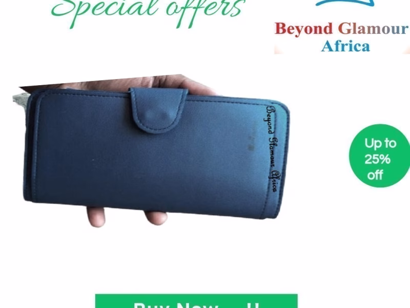 Ladies blue leather wallet easy and comfortable to carry