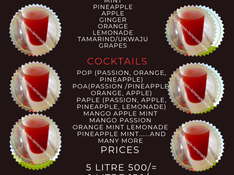 Fresh fruit juices