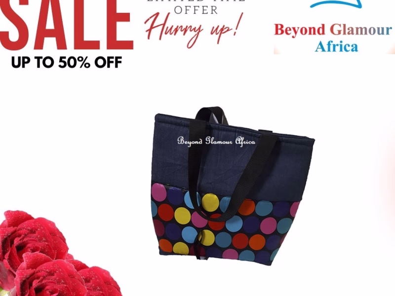 Women's multi colored denim hand bag