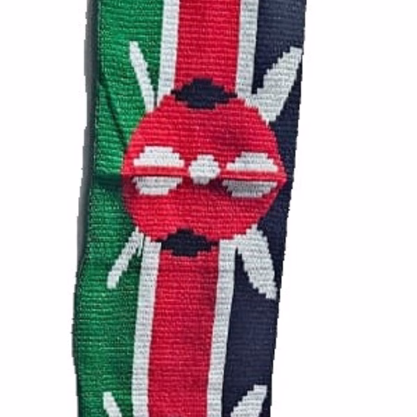 A Kenyan earrings and matching scarf combo