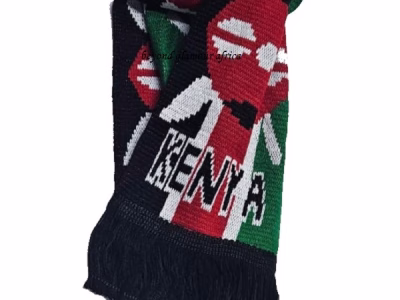 A Kenyan earrings and matching scarf combo