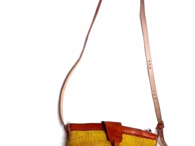 Women's yellow medium sisal kyondo very fashionable to have