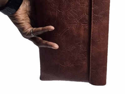 Ladies brown leather clutch bag very fashionable to have