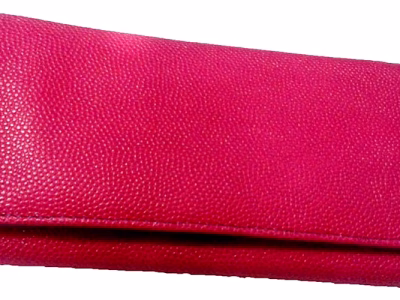 Women's pink leather purse