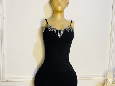 Black dress with diamonds Sizes 6-8-10