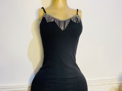 Black dress with diamonds Sizes 6-8-10