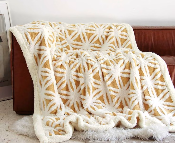 Thick Sherpa throw blankets
