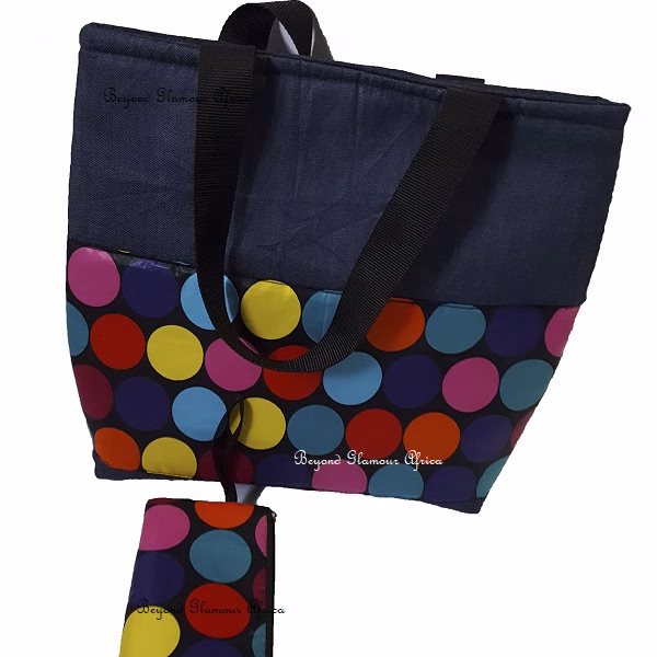 Women's multi colored denim hand bag