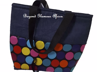 Women's multi colored denim hand bag