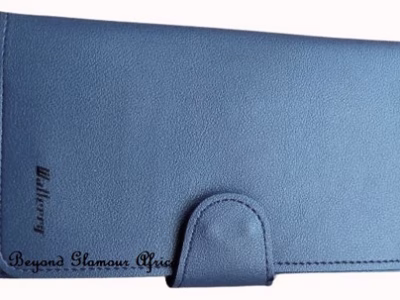 Women blue leather wallet very fashionable