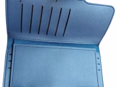 Women blue leather wallet very fashionable