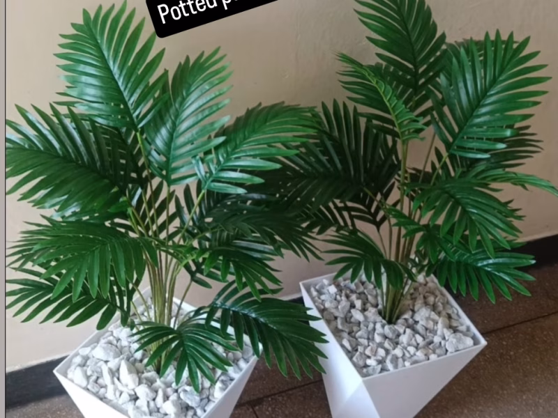 Potted artificial plants