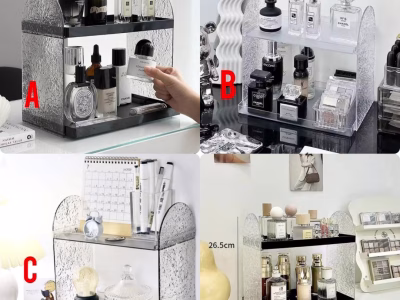 Acrylic cosmetics organizer