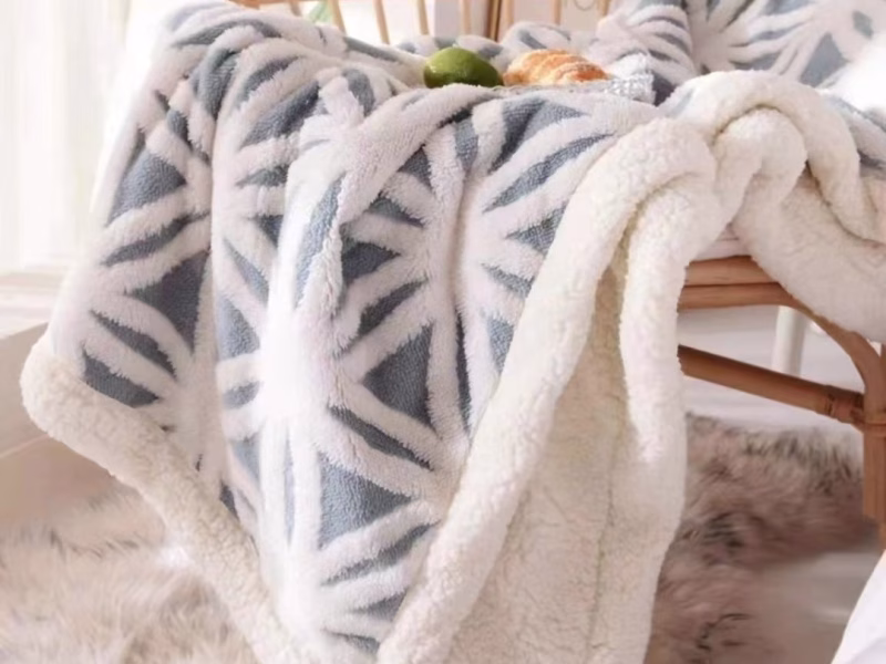 Thick Sherpa throw blankets