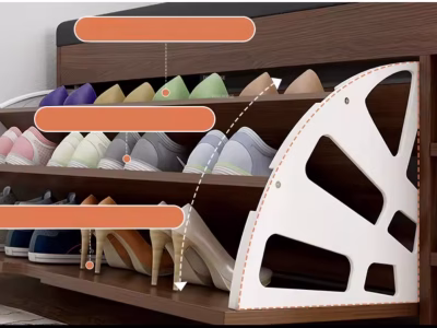 Entryway bucket flip shoe rack