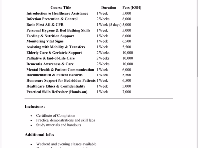 Short courses