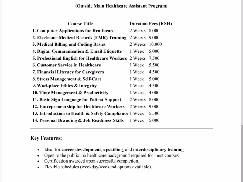 Short courses