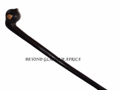 Men's black wooden rungu very fashionable to have.