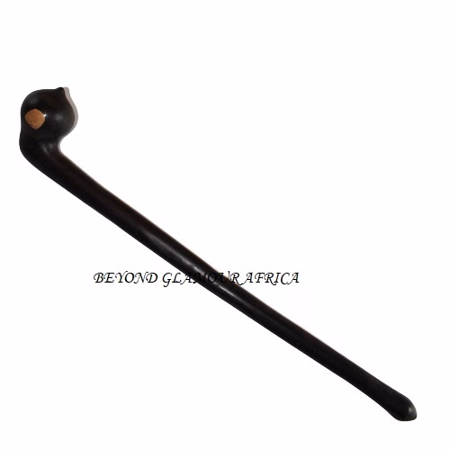 Men's black wooden rungu very fashionable to have.