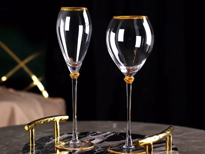 Royal Design Crystal Glasses Goblets. Wine and Champagne Glasses.