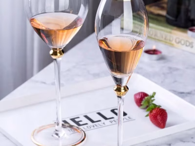 Royal Design Crystal Glasses Goblets. Wine and Champagne Glasses.