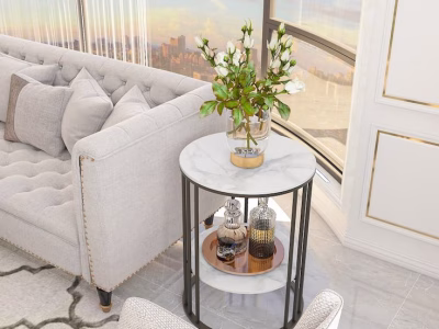 2 tier luxury side table