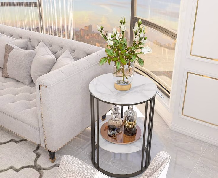 2 tier luxury side table