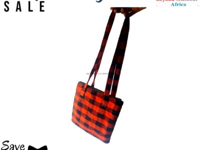 A black and red sling bag very fashionable to have