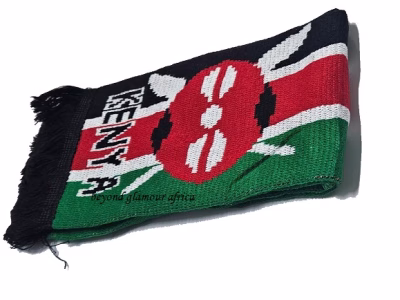 A knitted Kenyan scarf very fashionable to have