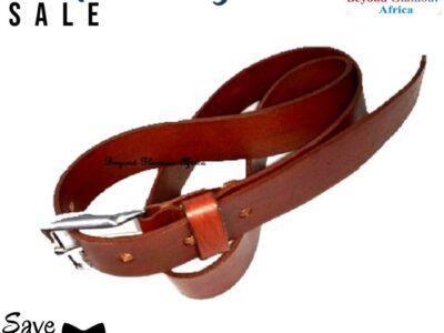 Men's brown leather belt