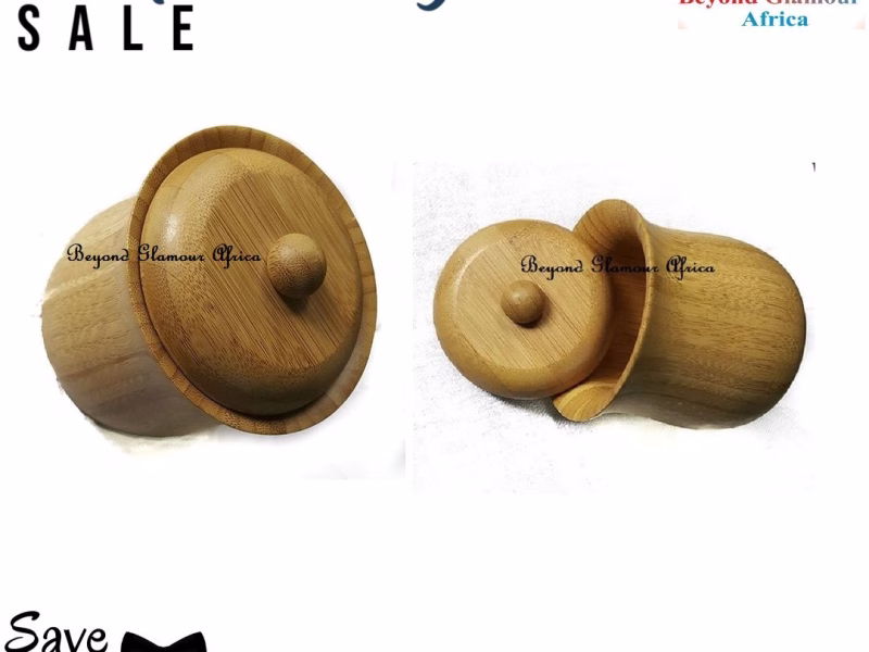 A wooden sugar dish