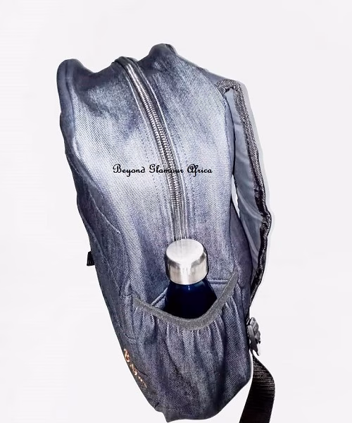 Denim Ankara bag pack very fashionable to have