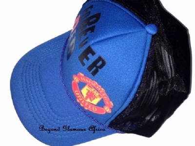 A blue Manchester United mesh cap very fashionable to have