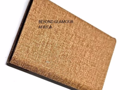 A customized brown leather card holder