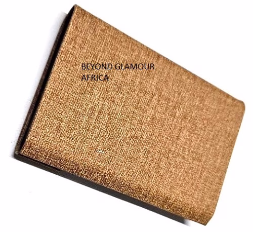 A customized brown leather card holder