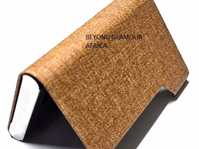 A customized brown leather card holder