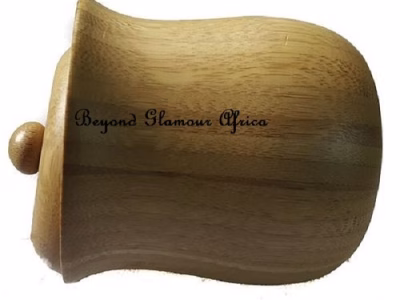 A wooden sugar dish