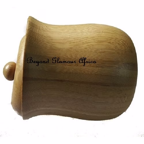 A wooden sugar dish