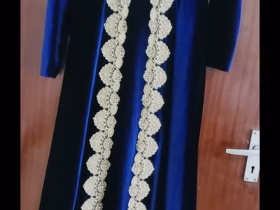 ROYAL blue velvet gown