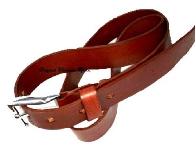 Men's brown leather belt