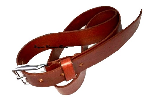 Men's brown leather belt
