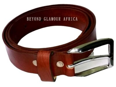Men's brown leather belt