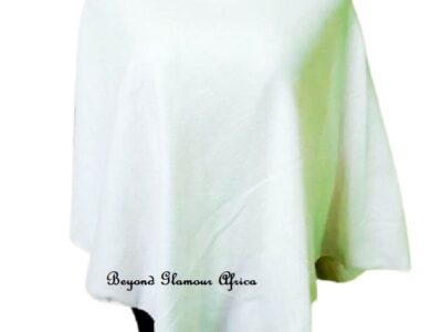 Ladies white Ankara poncho very fashionable to have