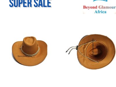 An orange cowboy hat very fashionable to have
