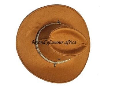 An orange cowboy hat very fashionable to have