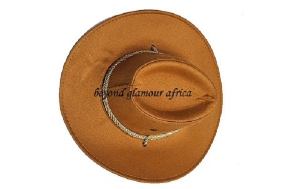 An orange cowboy hat very fashionable to have