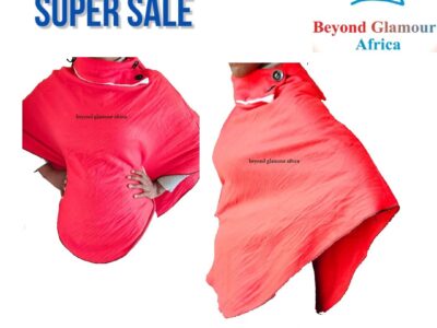 Ladies red cotton poncho very fashionable to have