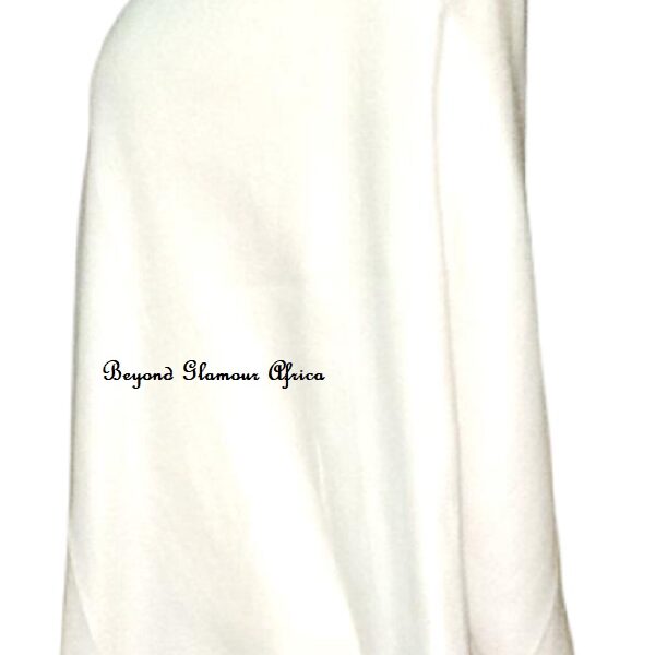 Ladies white Ankara poncho very fashionable to have
