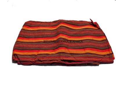 A black and red sling bag and an orange and brown maasai combo