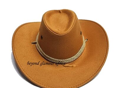An orange cowboy hat very fashionable to have